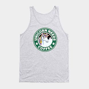 Unicorn Needs Coffee Tank Top